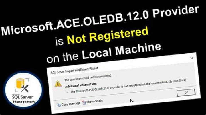 'Microsoft.ACE.OLEDB.12.0' provider is not registered on the local machine