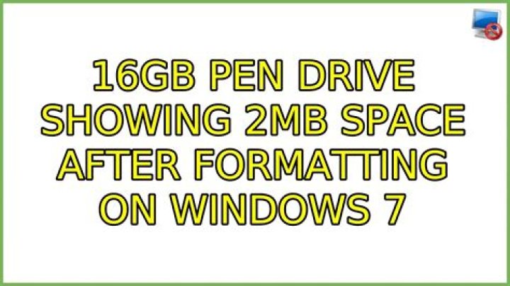 16GB pen drive showing 2MB space after formatting on windows 7 [duplicate]