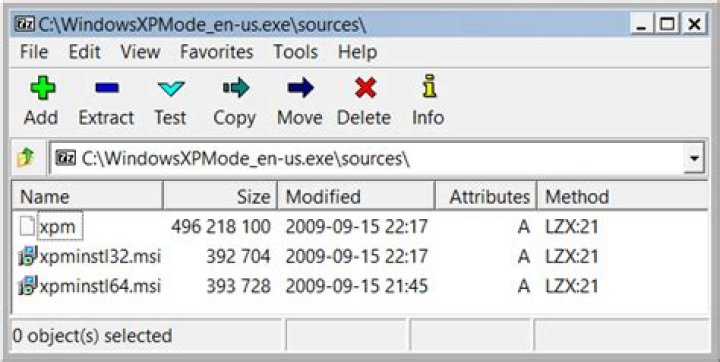 2_Windows XP Mode executable