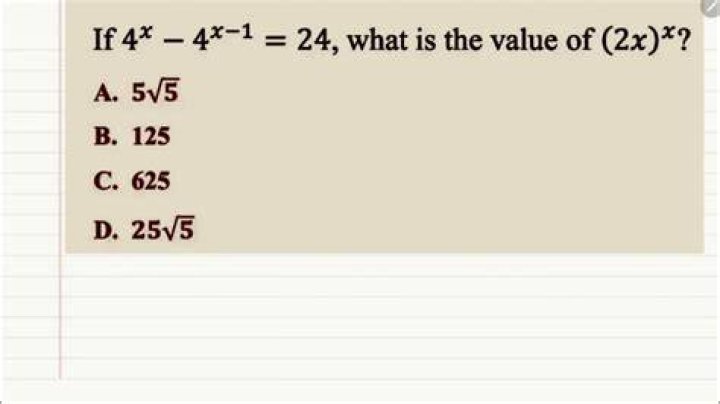 $4^x-4^{x-1}=24$ what is the value of $(2x)^x$?