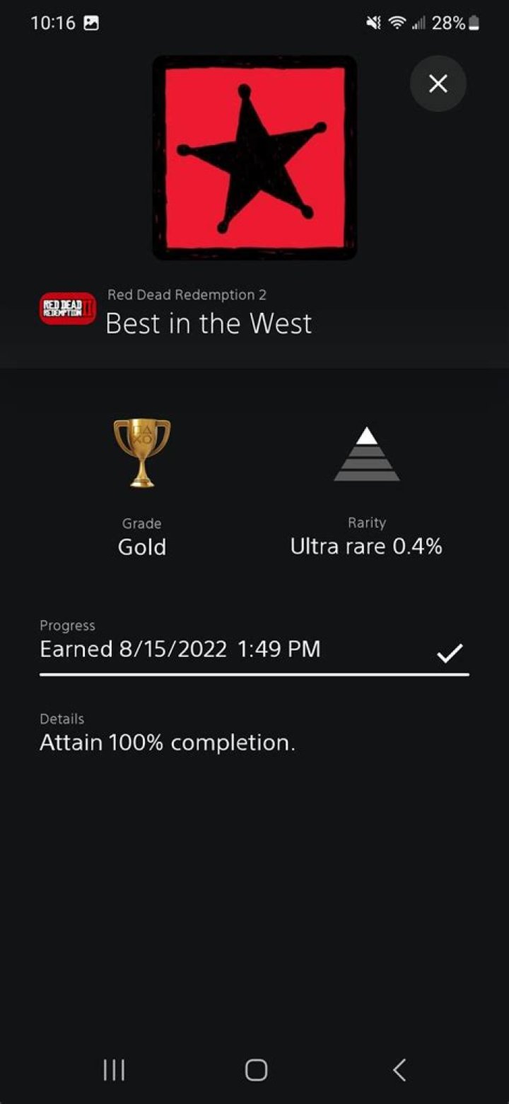 A player with 100% completion