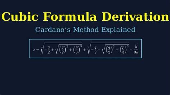 About Cardano's formula and the cubic equation