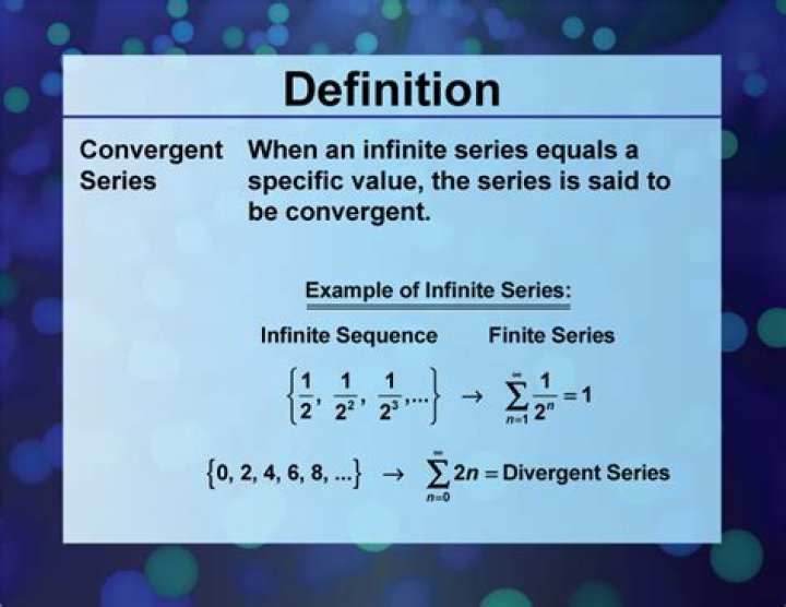About the definition of convergent series meaning.