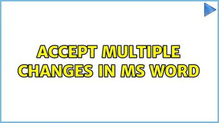 Accept multiple changes in MS Word