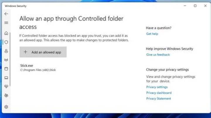 Add an allowed app