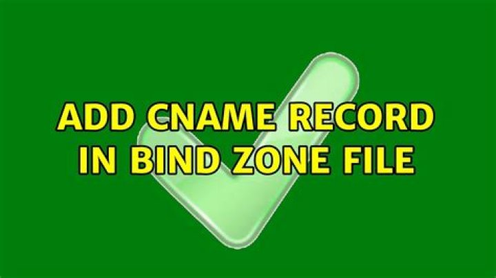 Add CNAME record in BIND zone file