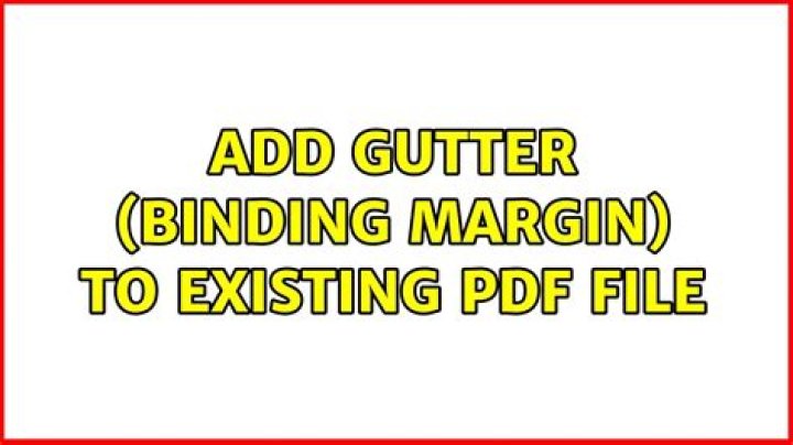 Add gutter (binding margin) to existing PDF file