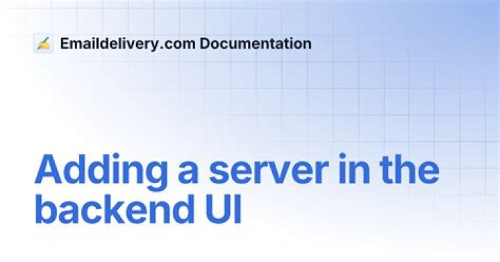 Adding a server