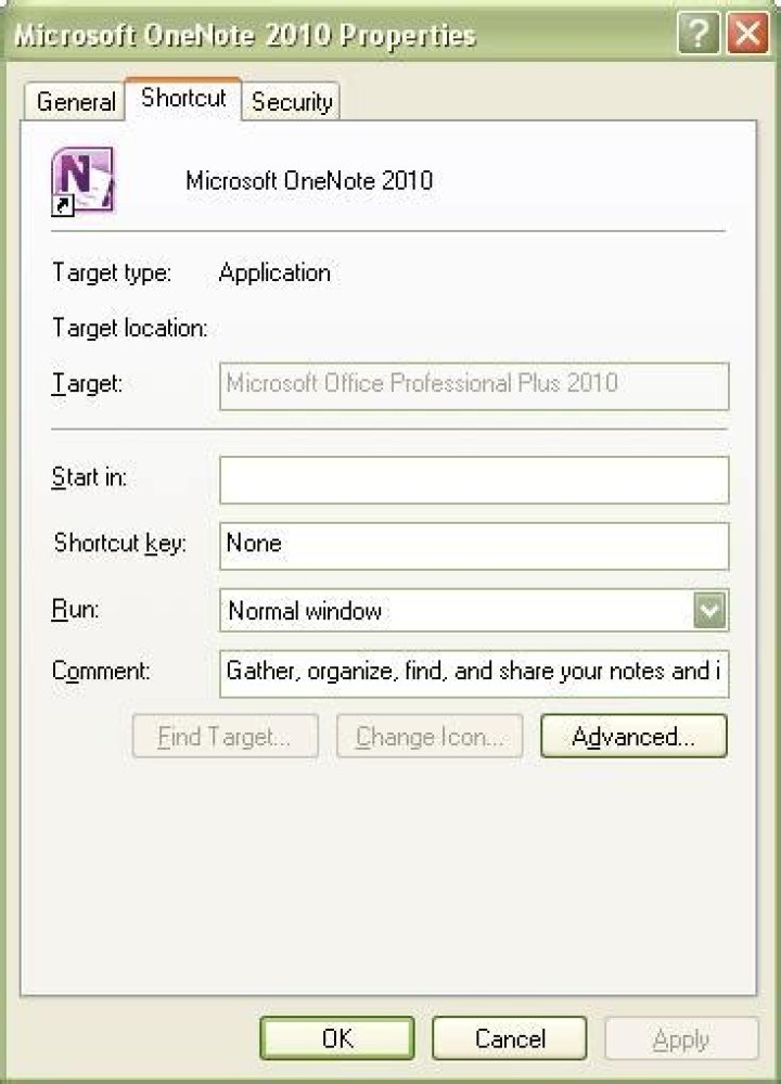 advertised shortcut