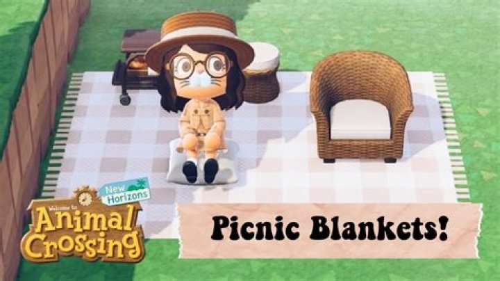 An animal crossing picnic blanket pattern.