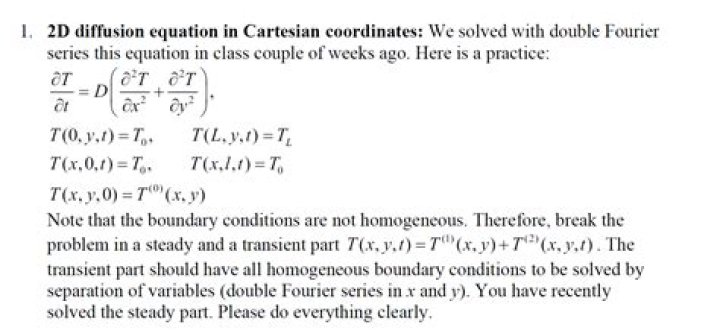 Analytical solution to 2D diffusion equation with a drift term