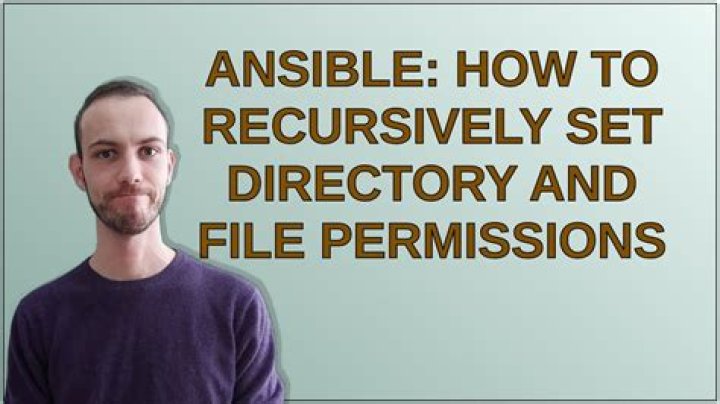 Ansible: How to recursively set directory and file permissions