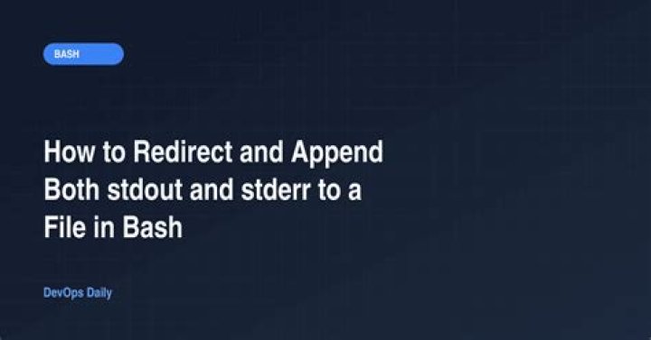 Append both stdout and stderr to a file