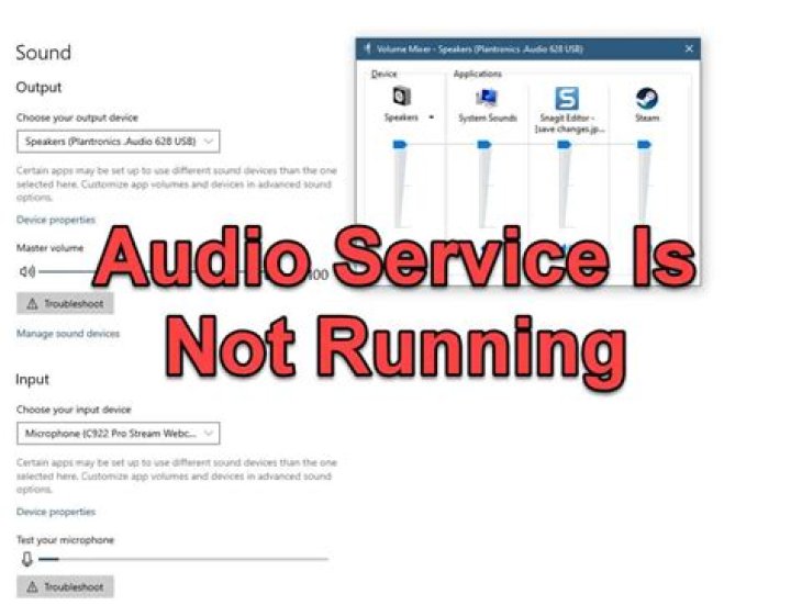Audio service is not running on Windows 10 after 1803 update