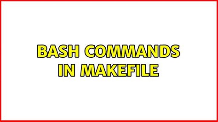 Bash commands in Makefile