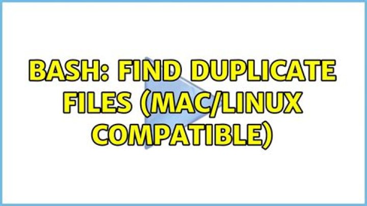 BASH: find duplicate files (MAC/LINUX compatible)