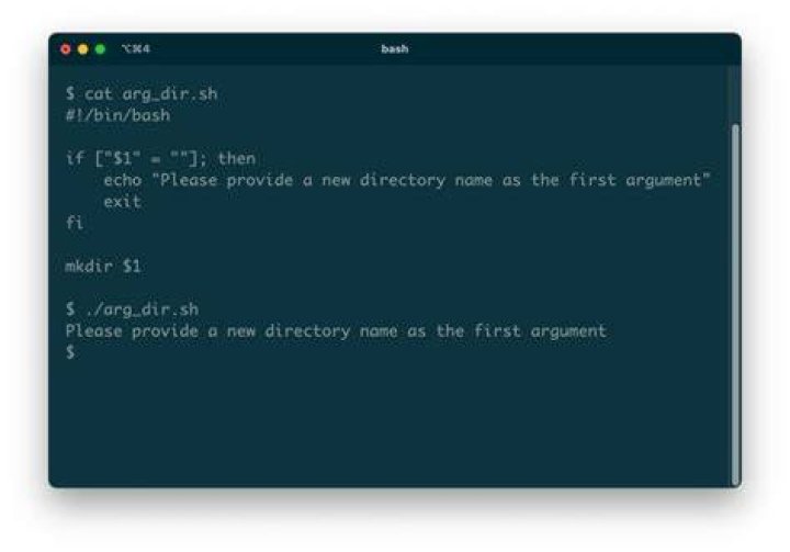 Bash script to create a directory