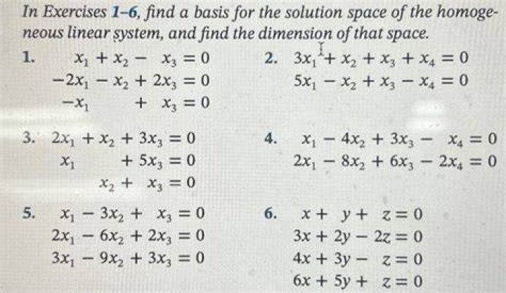 basis for the solution space