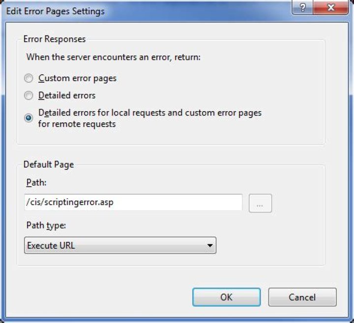 Being redirected to IIS7 page