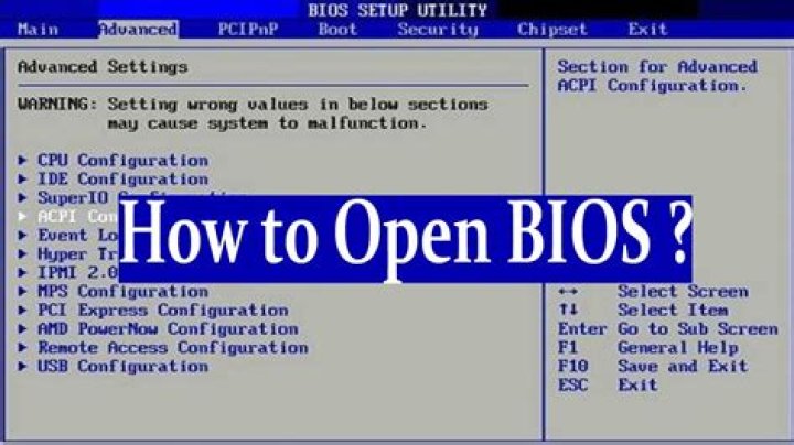 Bios configuration