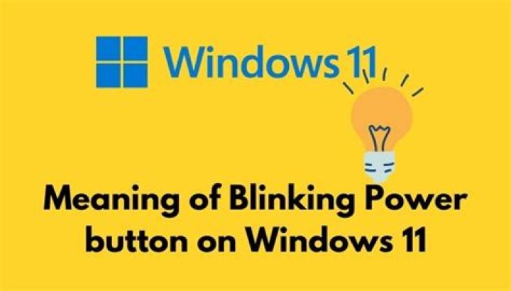Blinking power button