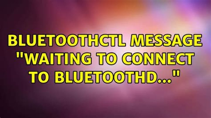 bluetoothctl message 