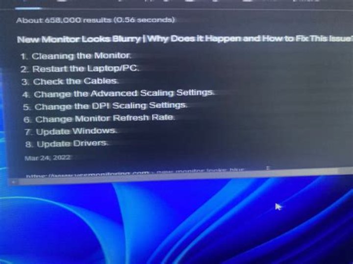 Blurry Screen on Correct Resolution with New Monitor