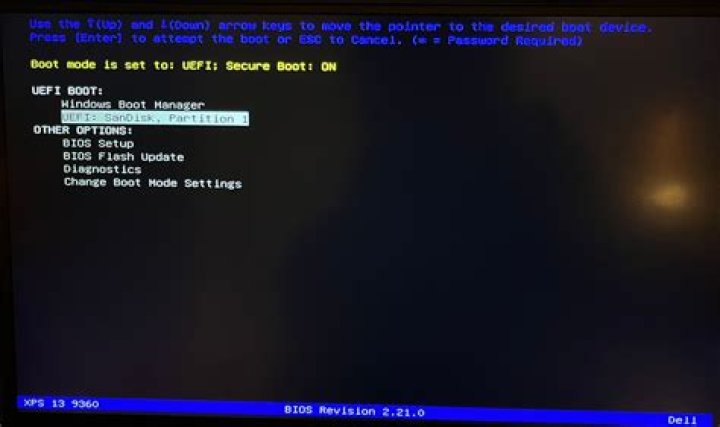 Boot menu