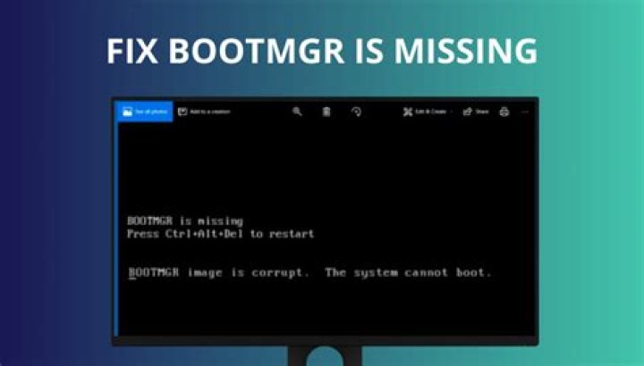 BootMgr is missing, usual fixes don't work