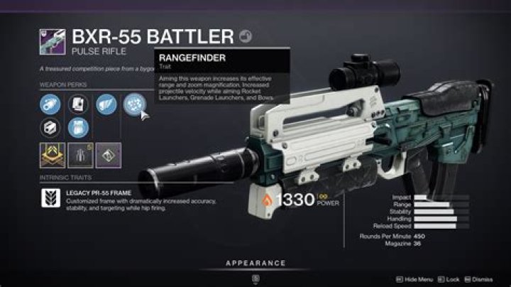 BXR-55 Battler with Rangefinder perk