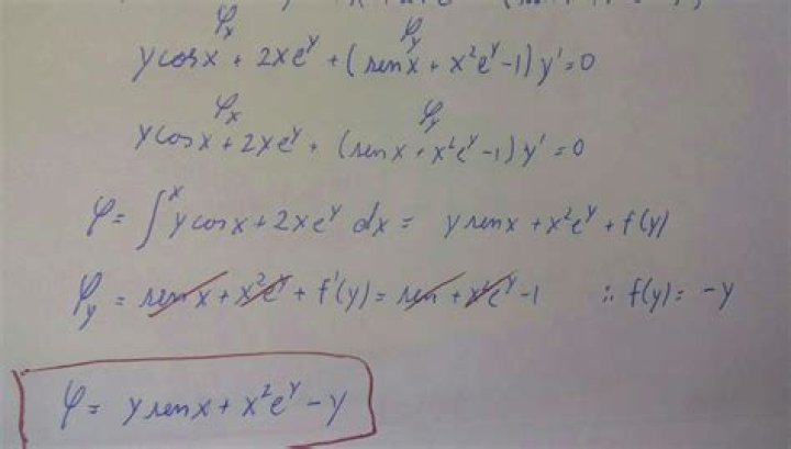 Calc of potential function using line integral