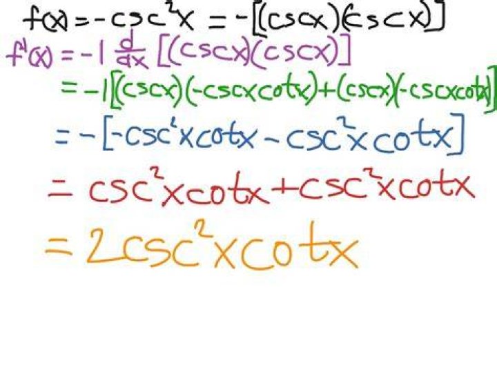 Calculating the derivative of $\csc^2(4x)$