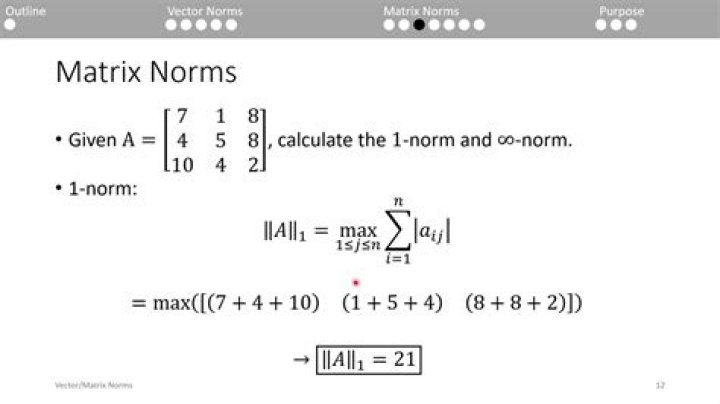 Calculating the norm of a matrix in matlab