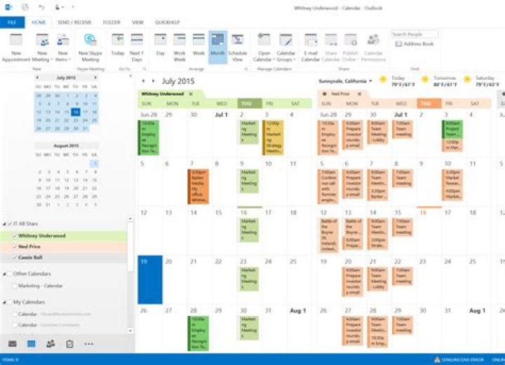 Calendar Folder Selection