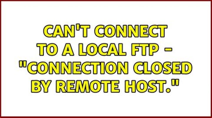 Can't connect to a local FTP - 
