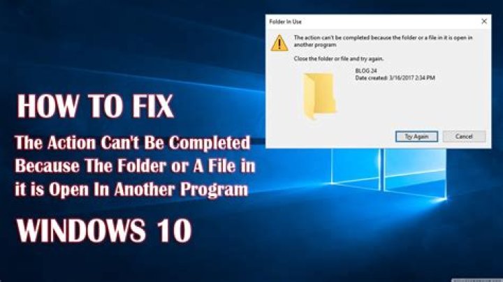 Can't delete empty folder because it is used