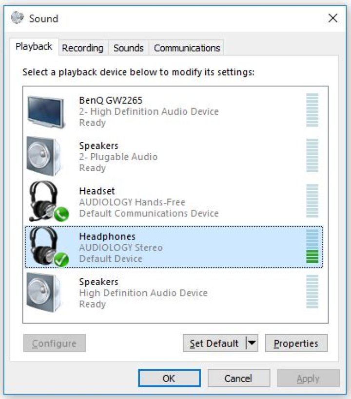 Can't hear other programs' sound when using Bluetooth headsets with voice chat applications on Windows 10