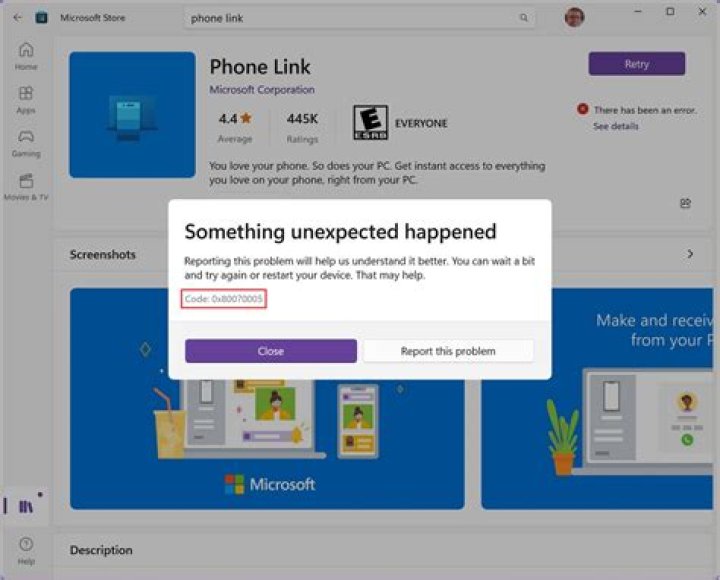 Can't install Windows store app package (0x80070005)