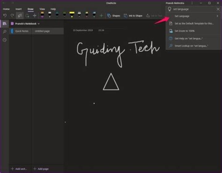 Can I improve handwriting recognition in OneNote?