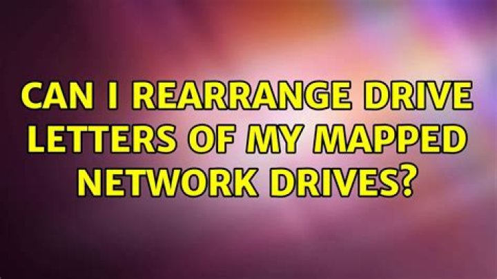 Can I rearrange drive letters of my mapped network drives?