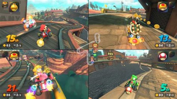 Can the split screen in Mario Kart 8 be removed?