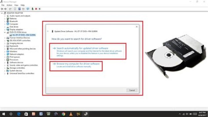 CD/DVD not working after upgrade to Windows 10