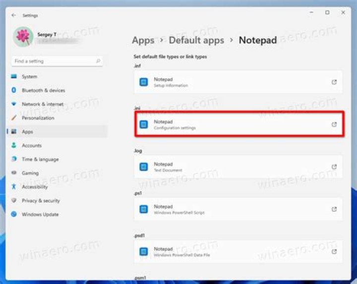Change defaults