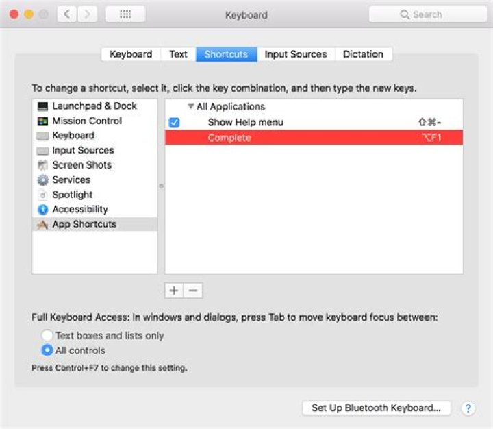 Change keyboard shortcut for autocomplete on Mac OS
