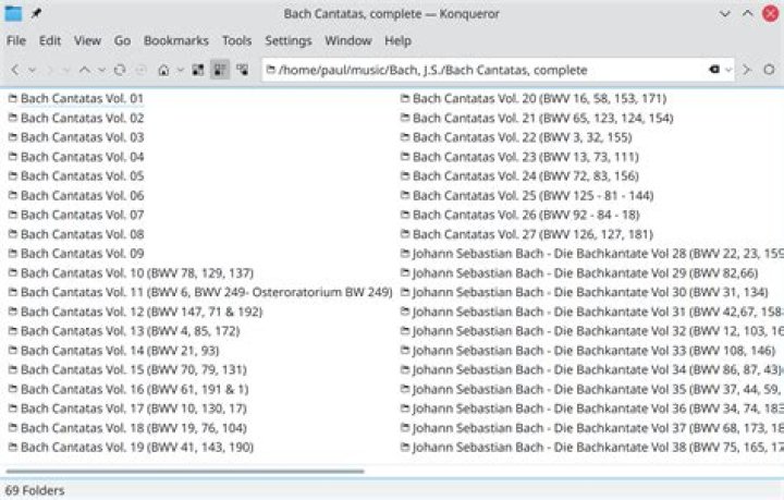 Change Konqueror format to single column
