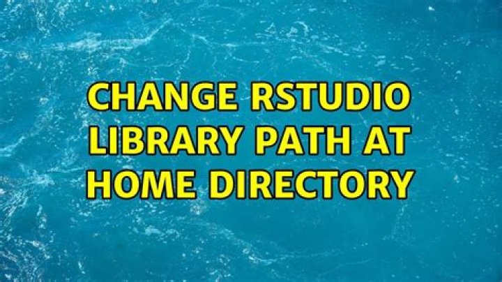 Change RStudio library path at home directory