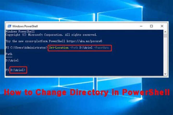 Change to home directory in PowerShell
