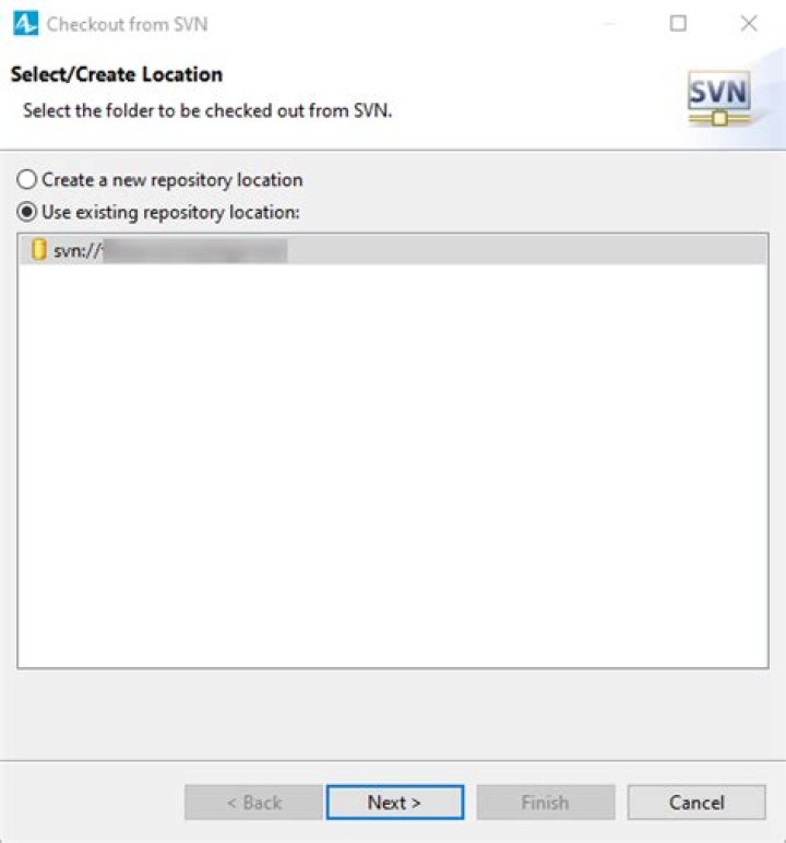 Checkout from svn repository over ssh
