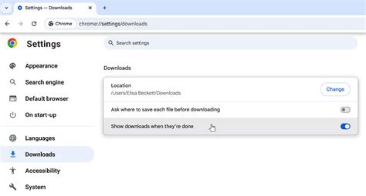 Chrome downloads display white font on white background