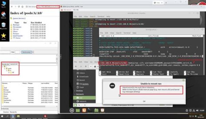 CIFS mount problem, error cifs_mount failed w/return code = -2
